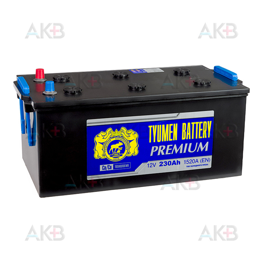 Автомобильный аккумулятор Tyumen Battery Premium 230 Ач обр. пол. 1520A (518x278x235)