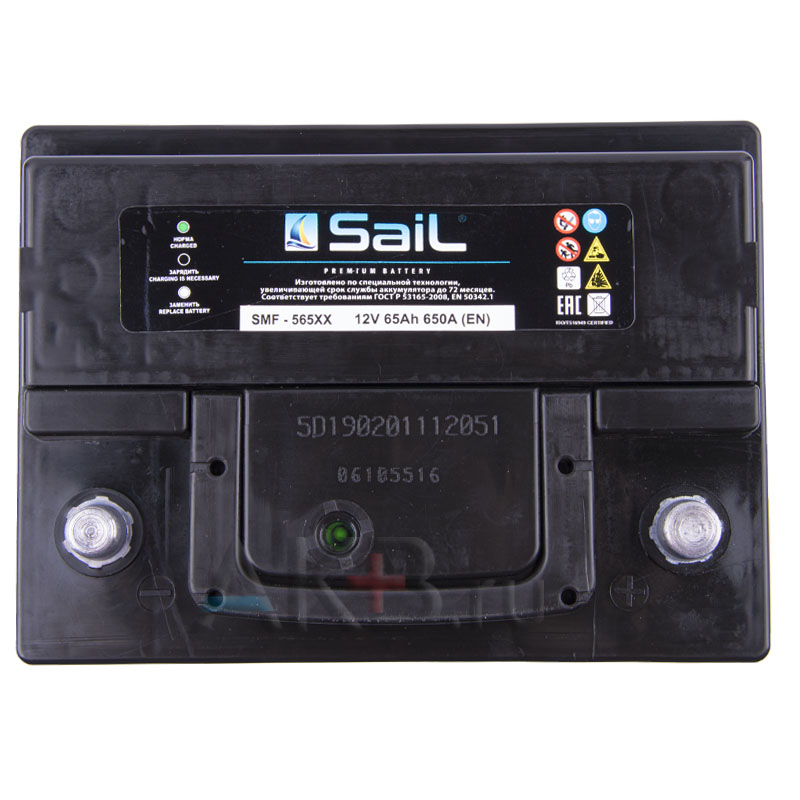 Автомобильный аккумулятор SaiL 565XX Taxi 65 Ач 650A (242x175x190) обр. пол.