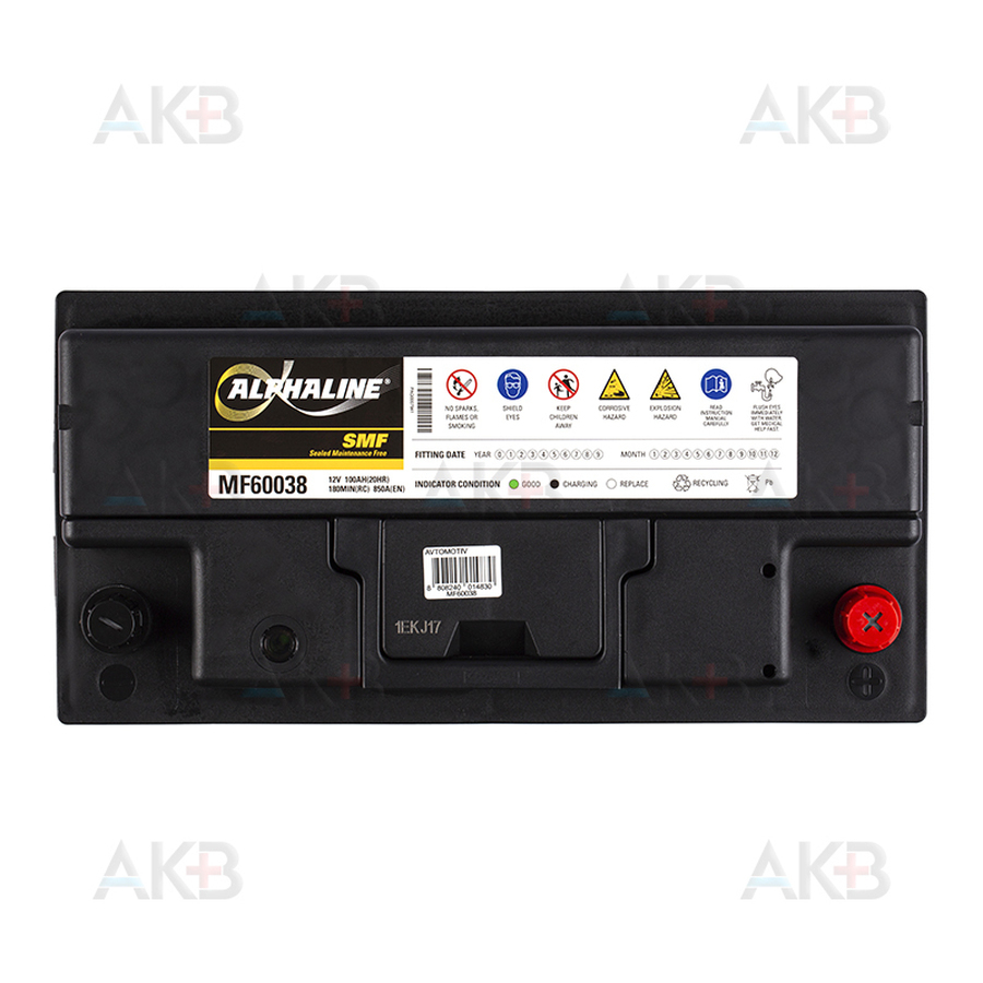 Автомобильный аккумулятор Alphaline Standard 60038 12V 100Ah 850A (353x175x190) 100.0 L5 обр.