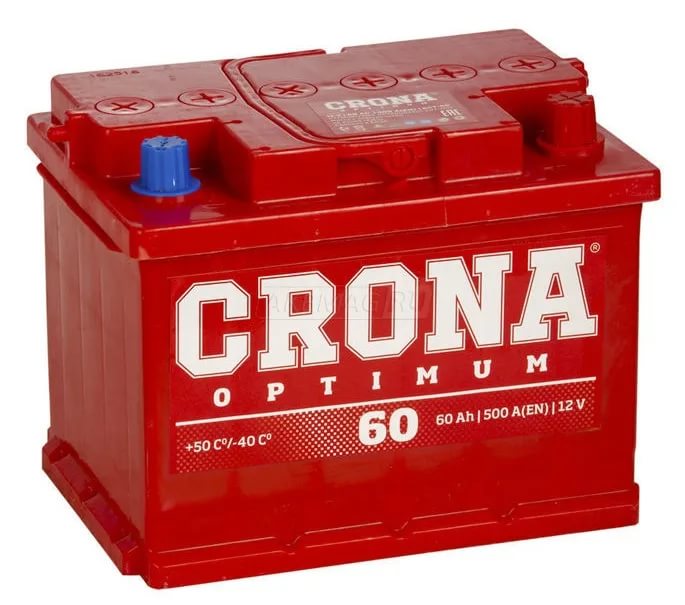 Автомобильный аккумулятор Crona 60 Ач 500A обр. пол. (242x175x190)