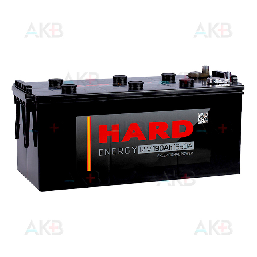 Автомобильный аккумулятор HARD 190 Ач 1350A п.п. конус (518х228х238) calcium plus