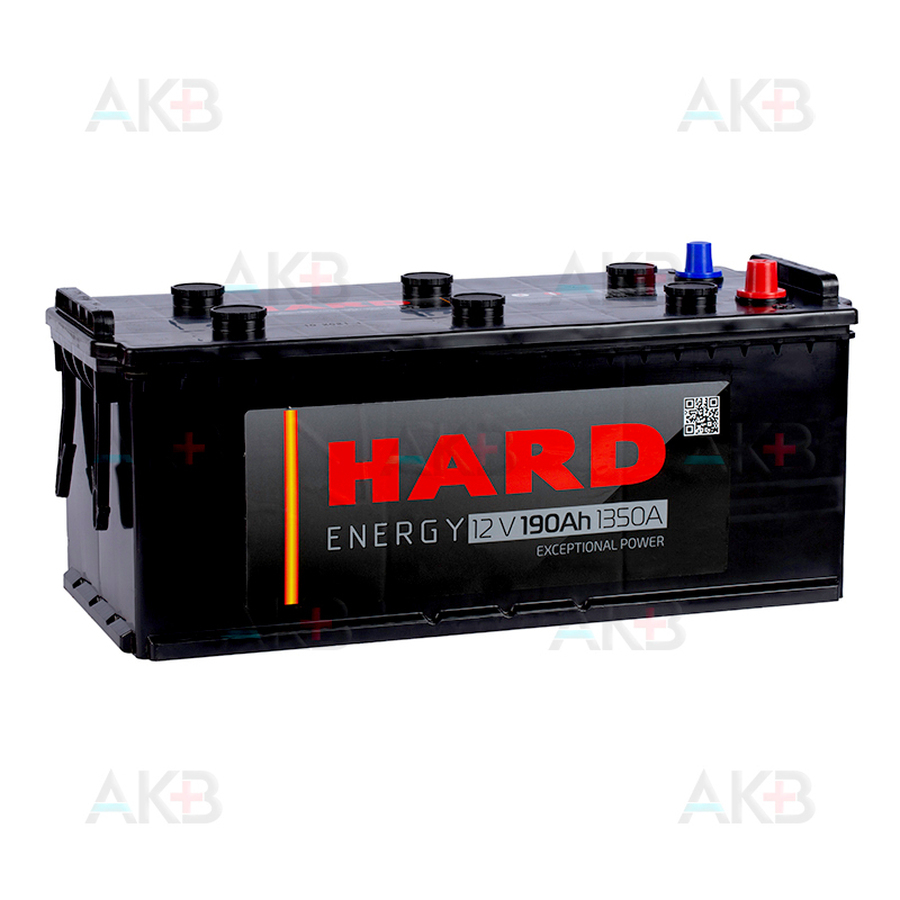Автомобильный аккумулятор HARD 190 Ач 1350A о.п. конус (518х228х238) calcium plus