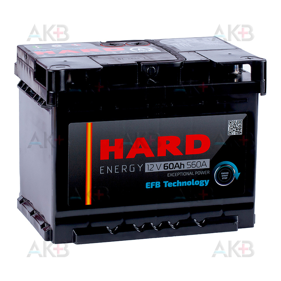 Автомобильный аккумулятор HARD EFB 60 Ач 560A о.п. (242x175x190)