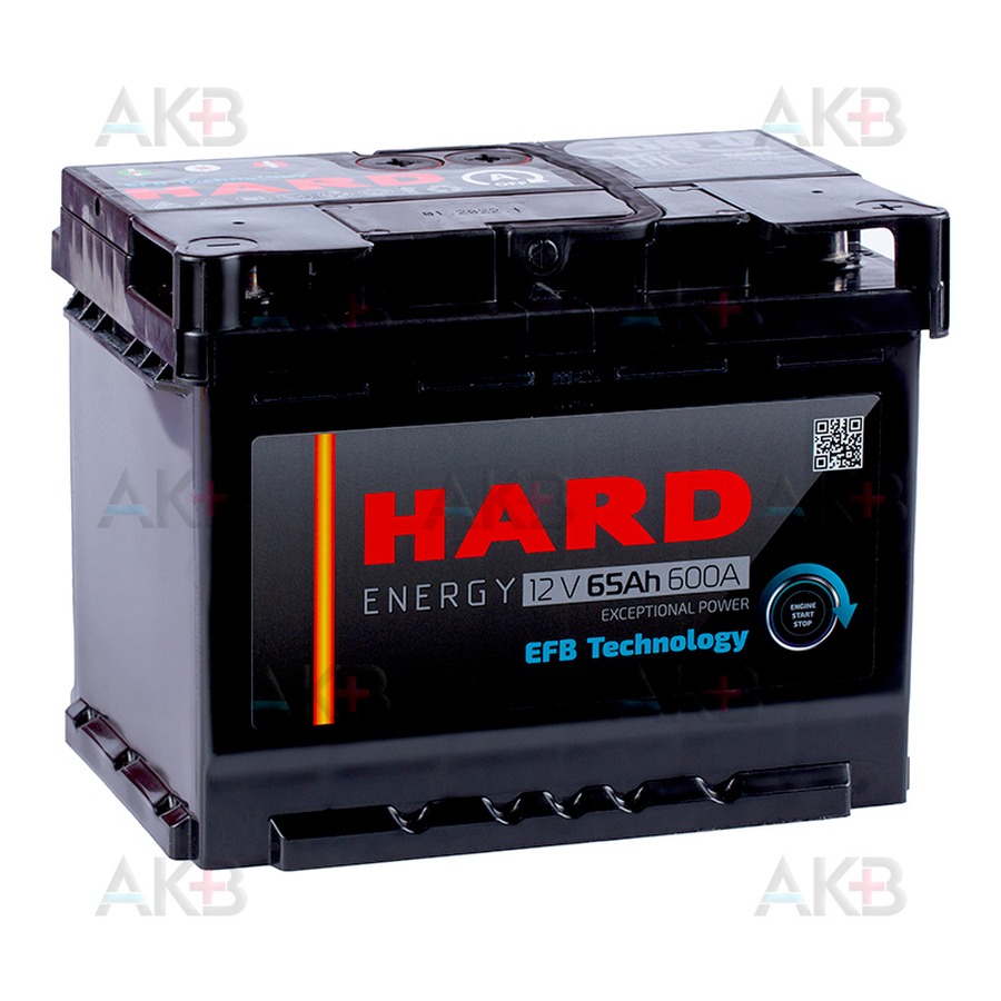 Автомобильный аккумулятор HARD EFB 65 Ач 600A о.п. (242x175x190)