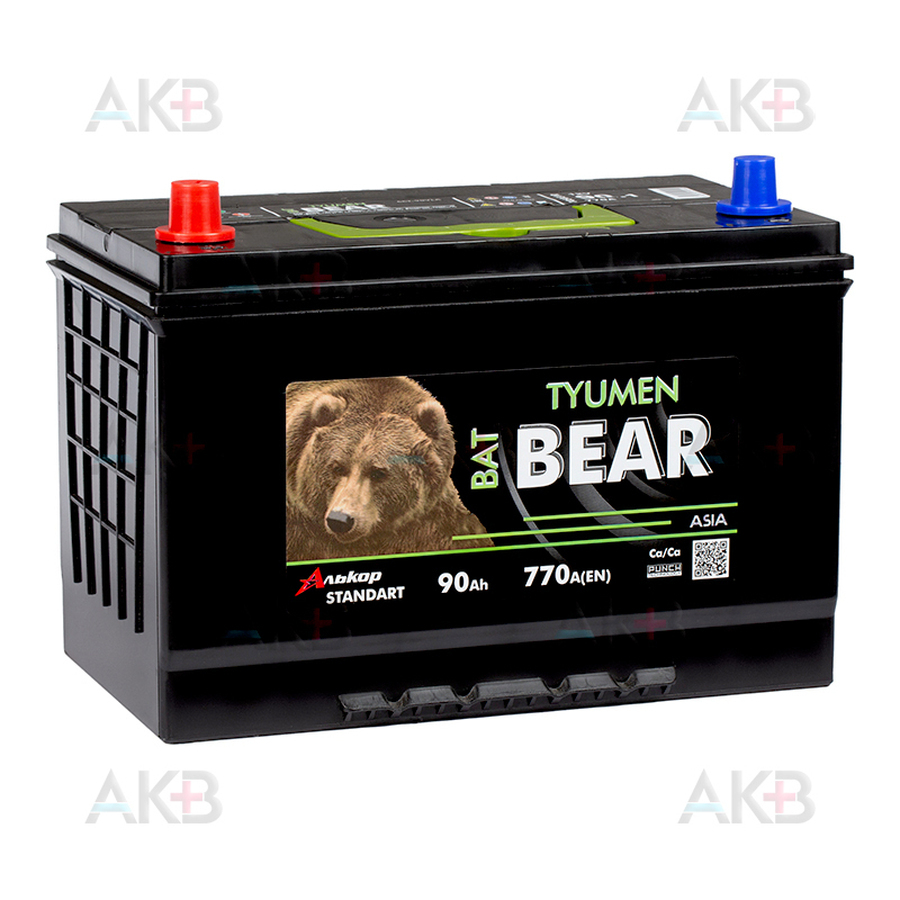 Автомобильный аккумулятор Tyumen BatBear ASIA 105D31R 90 Ач 770A п.п. (306x173x225) ca/ca
