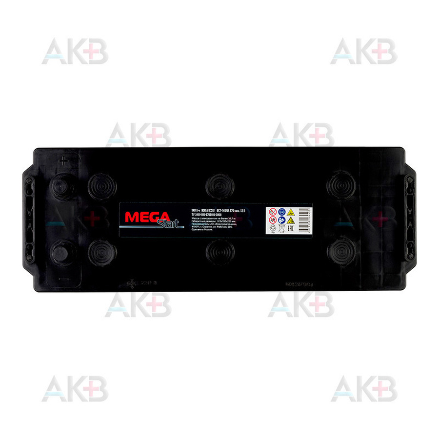 Автомобильный аккумулятор MEGA START 140 Ач 900A обратная пол. (513х189х217) 6СТ-140NR