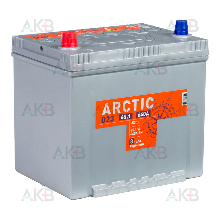 Автомобильный аккумулятор Titan Arctic Asia 65 Ач 630А прям. пол. (230x173x223) 6СТ-65.1 VL B01
