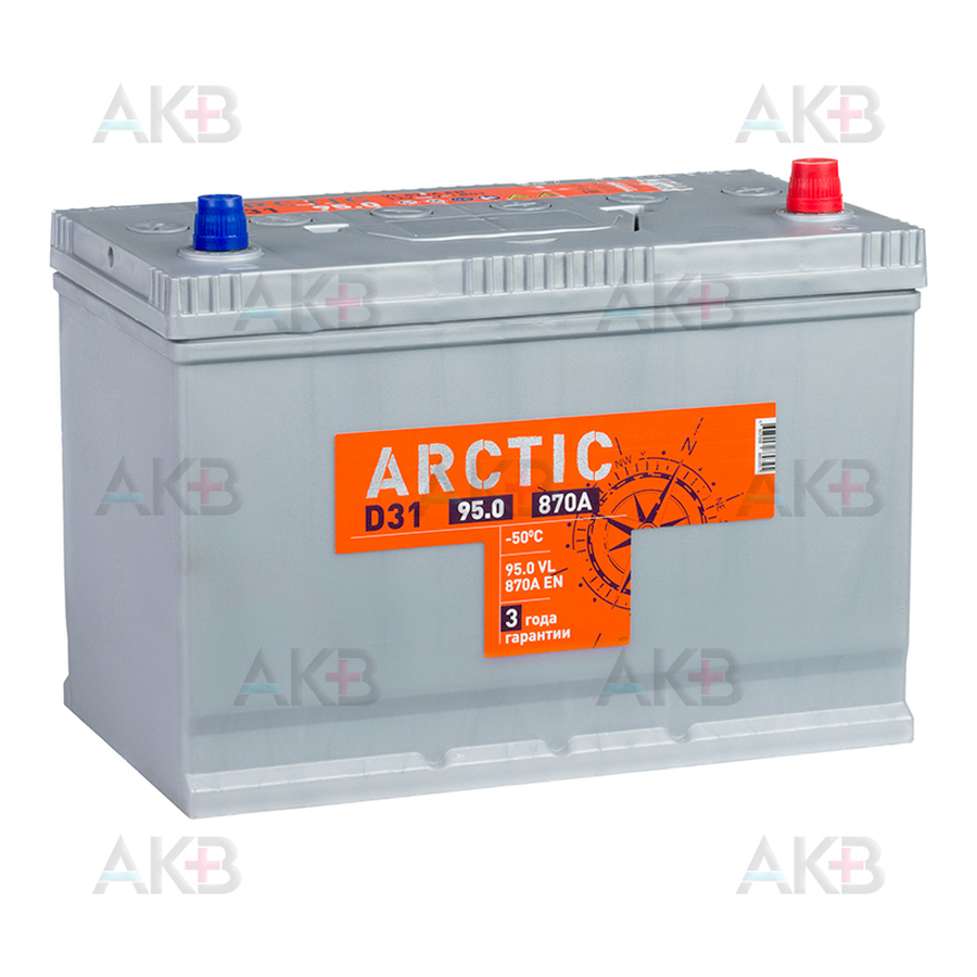 Автомобильный аккумулятор Titan Arctic Asia 95 Ач 870А обр. пол. (304x175x223) 6СТ-95.0 VL B01