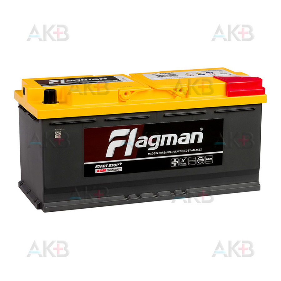 Автомобильный аккумулятор Flagman AGM 105 Ач L6 950A (353x175x190) SA 60520