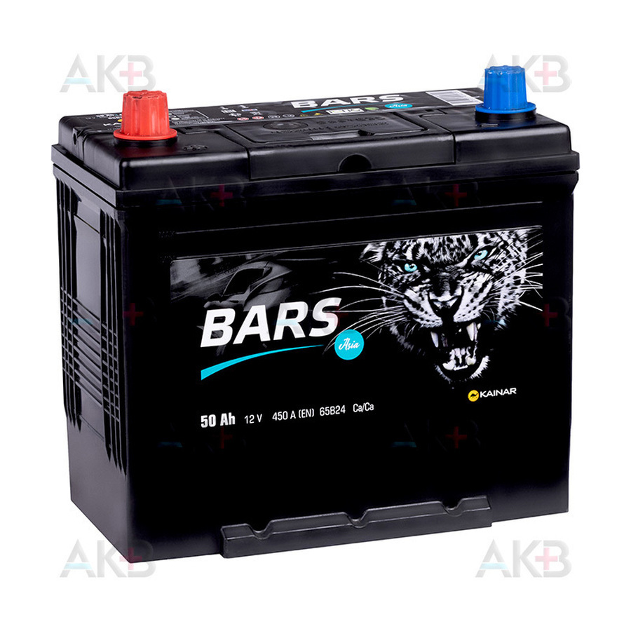 Автомобильный аккумулятор BARS Asia 6СТ-50 АПЗ п.п 450A (238x129x227) 65B24RS
