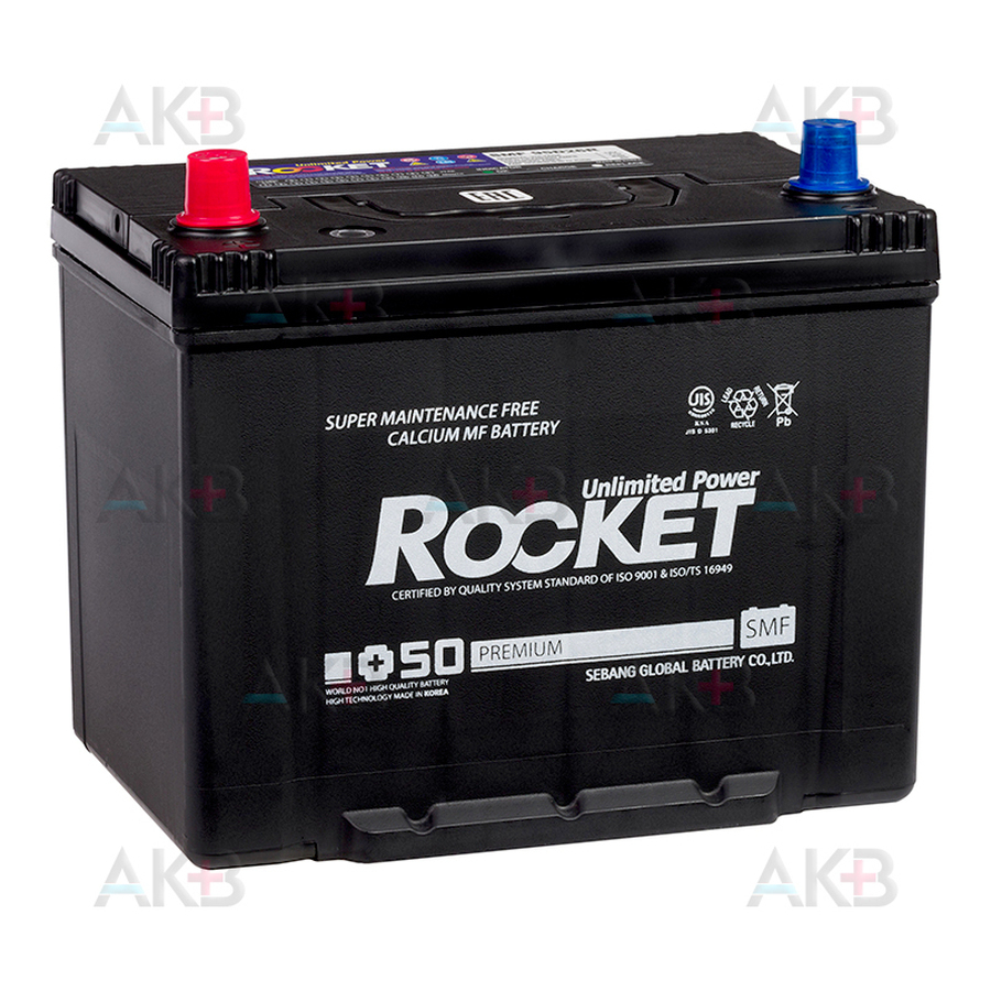 Автомобильный аккумулятор Rocket 95D26R 85Ah 710A (260x175x225) прям. пол.