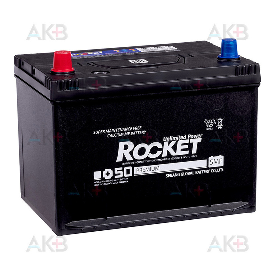 Автомобильный аккумулятор Rocket 100D26AR 74Ah 800A прям. пол. (260x173x205) низкий