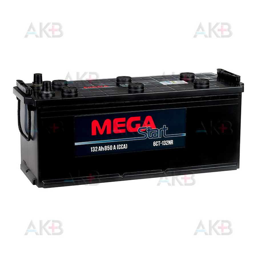 Автомобильный аккумулятор MEGA START 132 Ач 850A обратная пол. (513х189х217) 6СТ-132NR