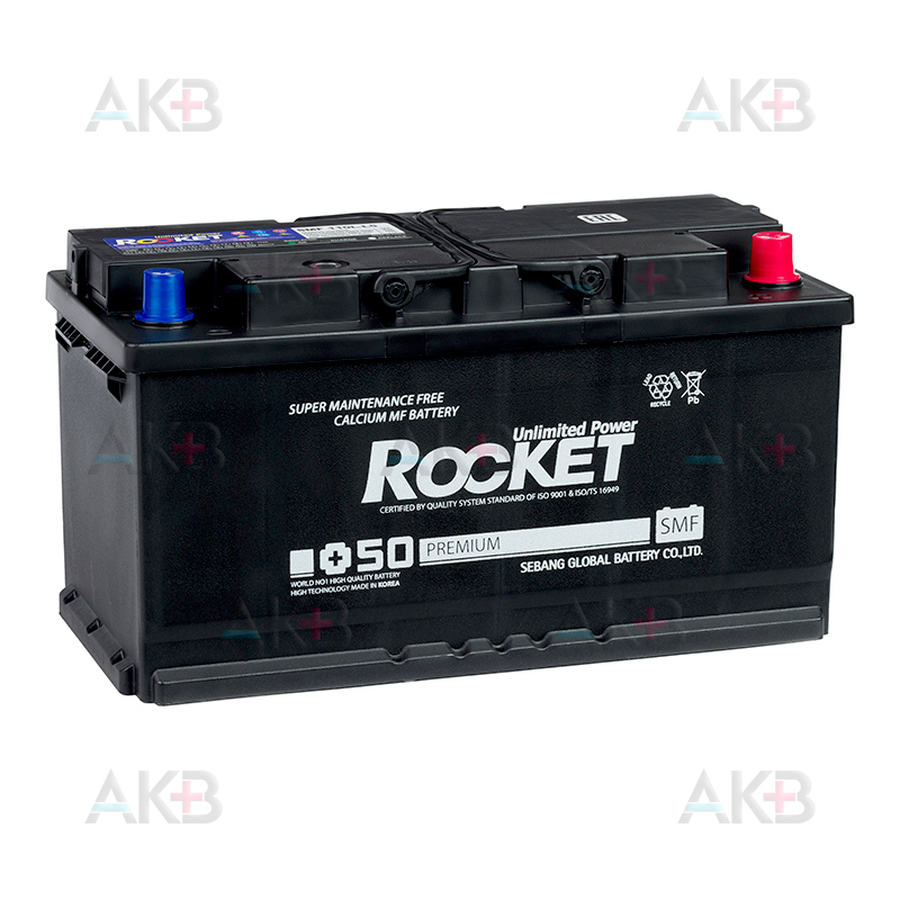 Автомобильный аккумулятор Rocket 110Ah 860A обр. пол. (353x175x190) SMF 110L-L5