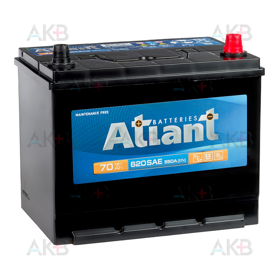 Автомобильный аккумулятор ATLANT ASIA 70Ah 550A обр. пол. (261x175x225) ATA700