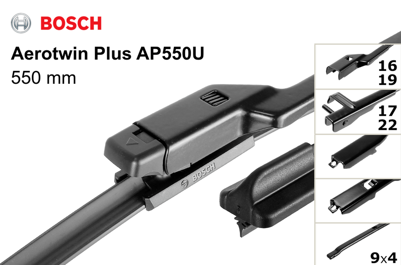 Щетки стеклоочистителя  Bosch Aerotwin Plus AP550U 550мм/22 (беск.) 3397006949