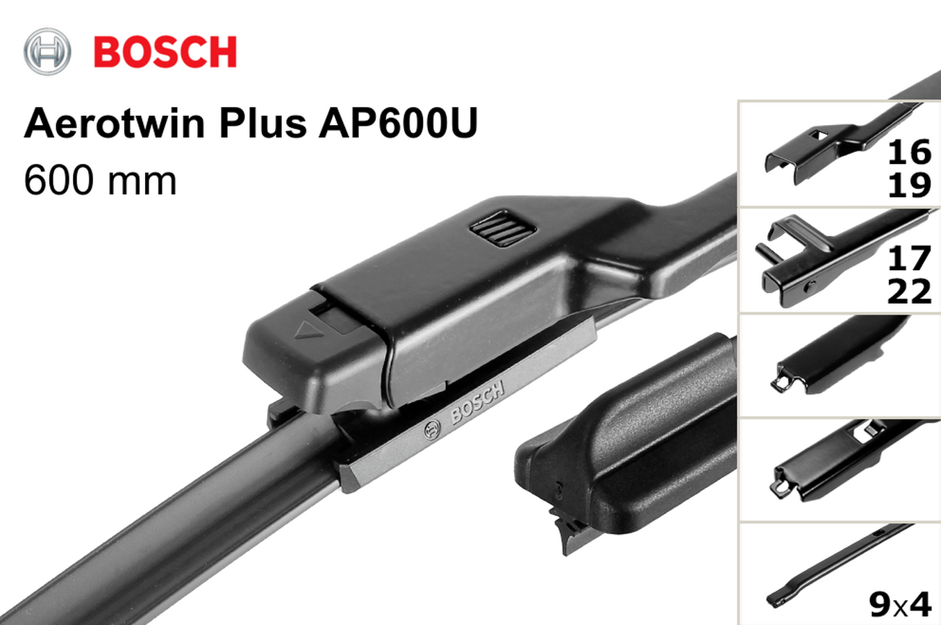 Щетки стеклоочистителя  Bosch Aerotwin Plus AP600U 600мм/24 (беск.) 3397006951