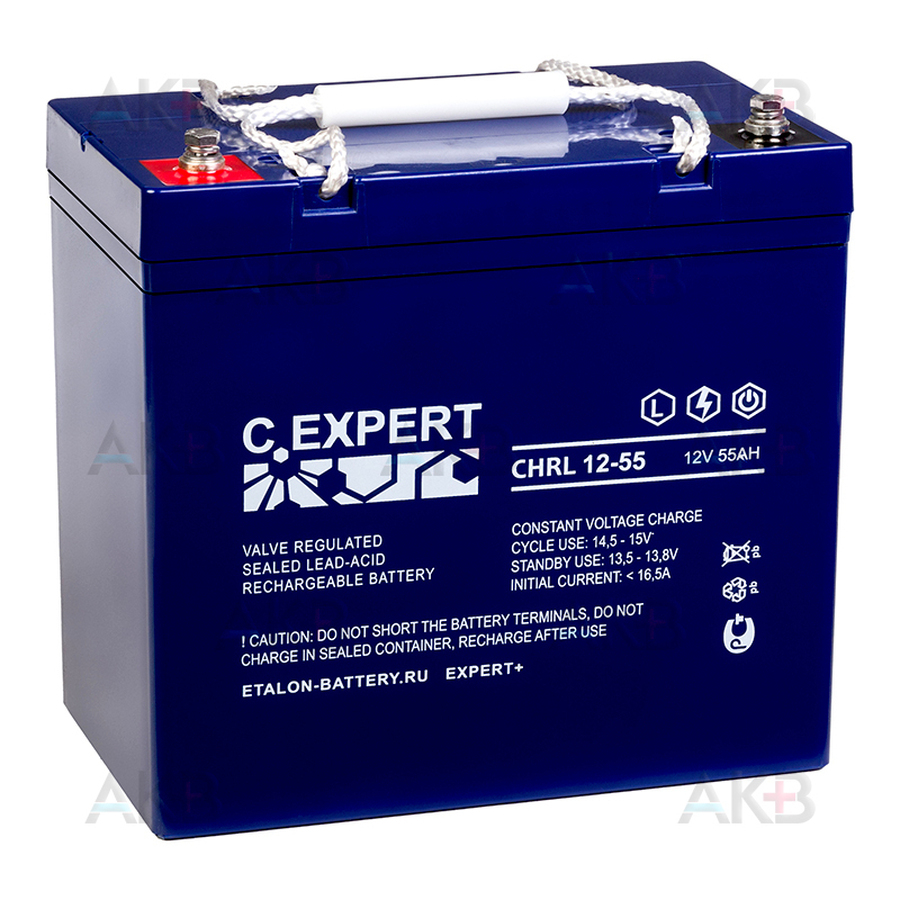 Аккумуляторная батарея С.EXPERT CHRL 12-55 12V 55Ah (229x138x222)