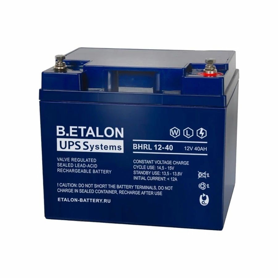 Аккумуляторная батарея B.ETALON BHRL 12-40 | 12V 40Ач (198x166x170) (2)