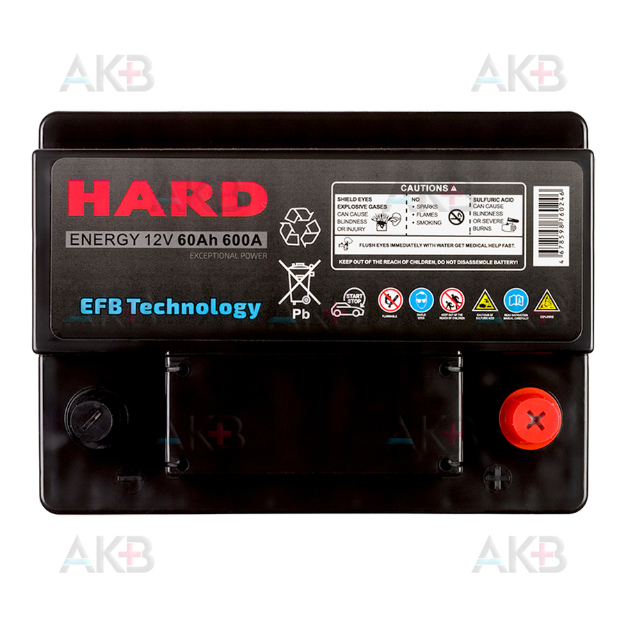 Автомобильный аккумулятор HARD EFB 60 Ah 600A (242x175x190) L2