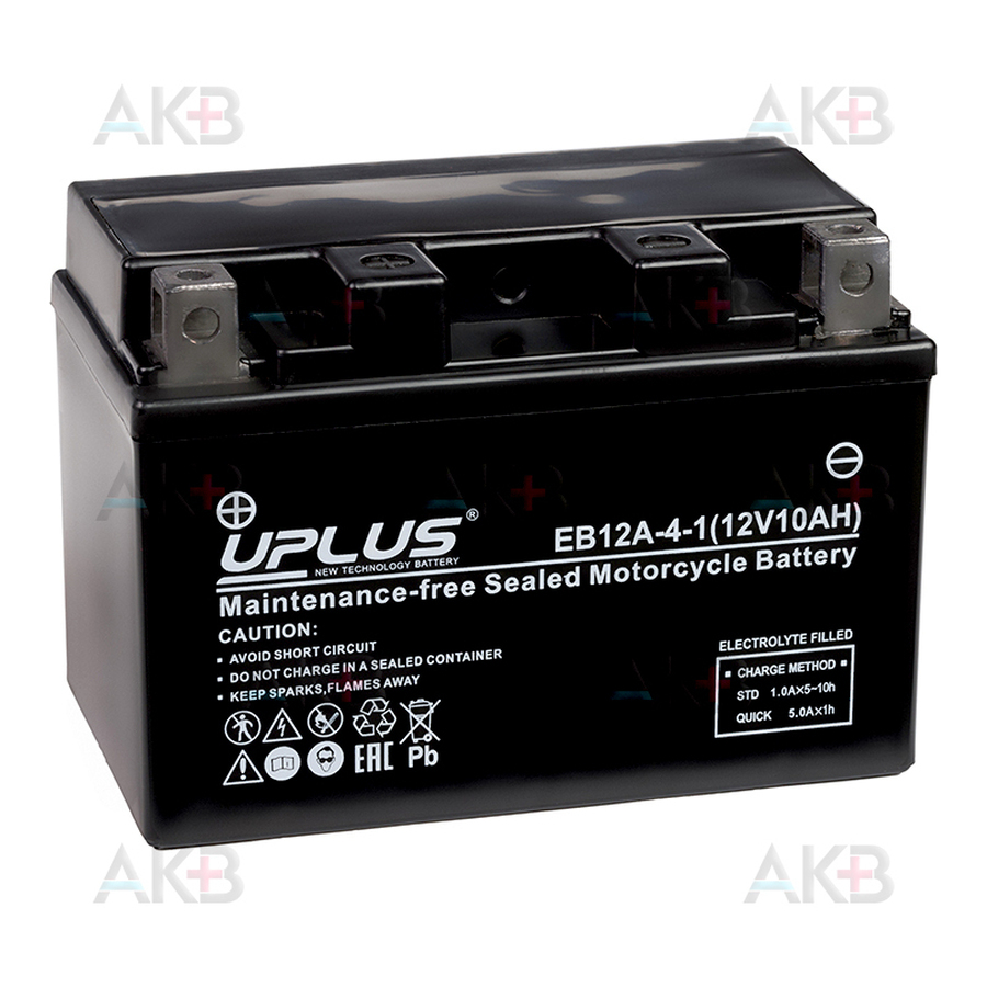 Мото аккумулятор Uplus High Performance AGM EB12A-4-1 12V 12Ah 145А (150x87x105) прям. пол.