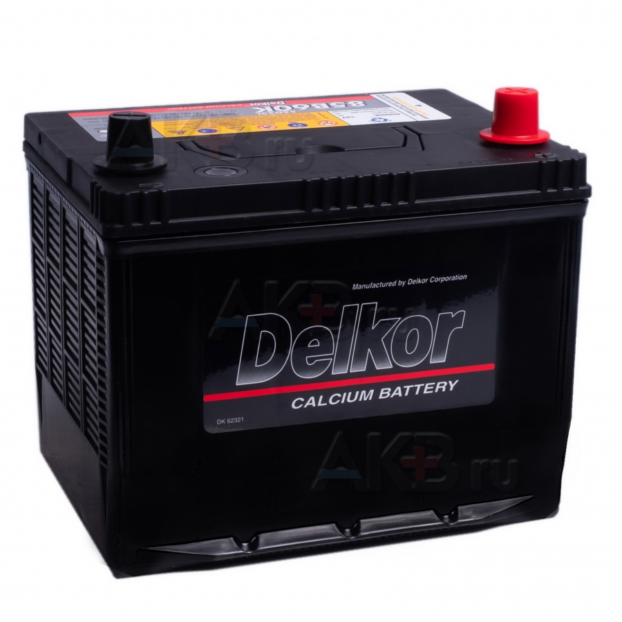 Автомобильный аккумулятор Delkor 55D23L (60R 550A 229x172x204)