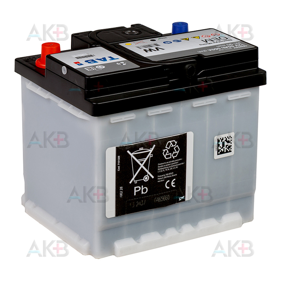 Автомобильный аккумулятор Аккумулятор TAB OEM 55 Ah 560A (207x175x190) OEM 55V 55512 SMF VW
