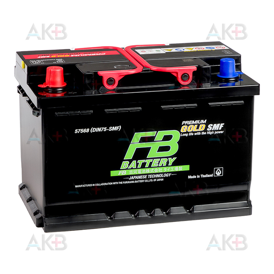 АвтомобильныйаккумуляторFBPremiumGoldSMF75Ач680Aпрям.пол.57568(278х175х190)LN3RDIN75R