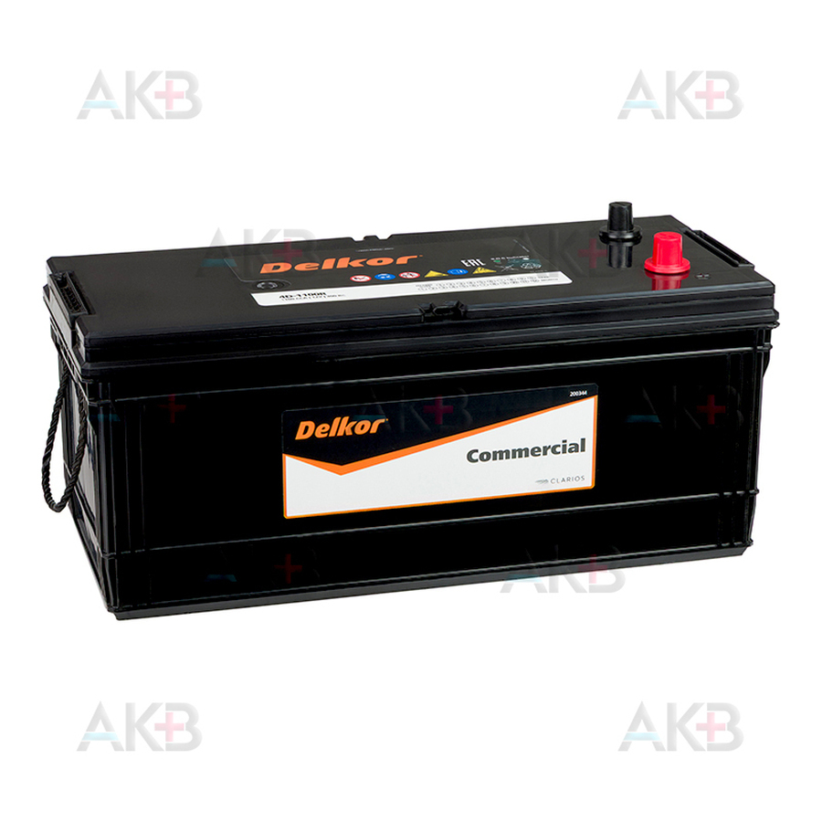 Автомобильный аккумулятор Delkor 4D-1100R 200 Ач обр. пол. 1100A (507х213х231) 300RC