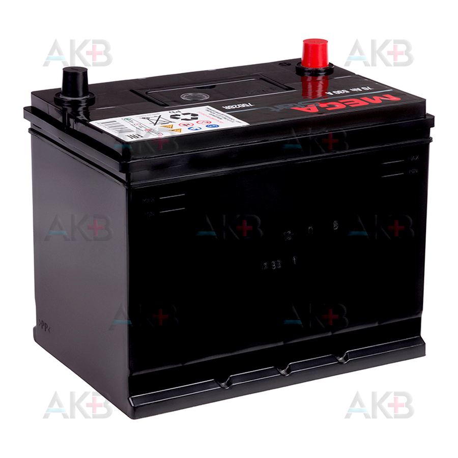 Автомобильный аккумулятор Аккумулятор MEGA START 75D26R 70Ah 530A прям. пол. (261x175x225)
