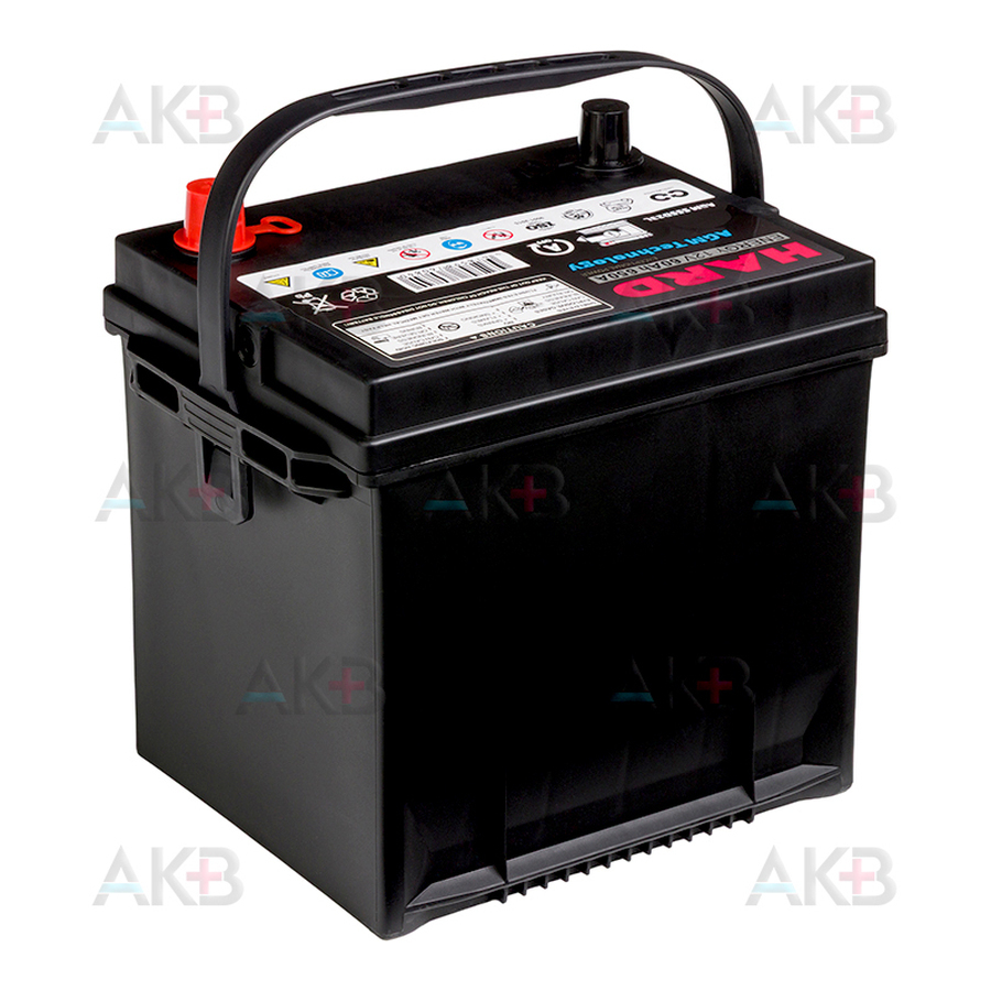 Автомобильный аккумулятор HARD AGM S55D23L 60 Ач 650A обр. пол. (230x170x225) Start Stop