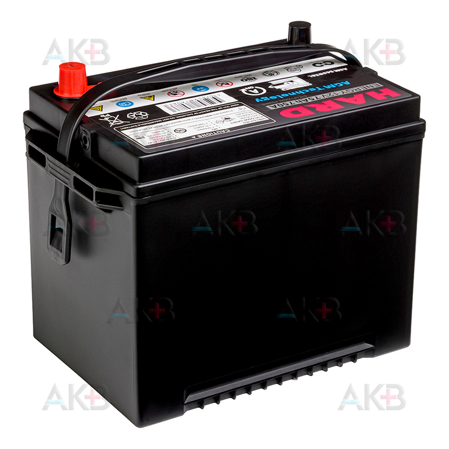 Автомобильный аккумулятор HARD AGM S65D26L 75 Ач 750A обр. пол. (260x170x225) Start Stop