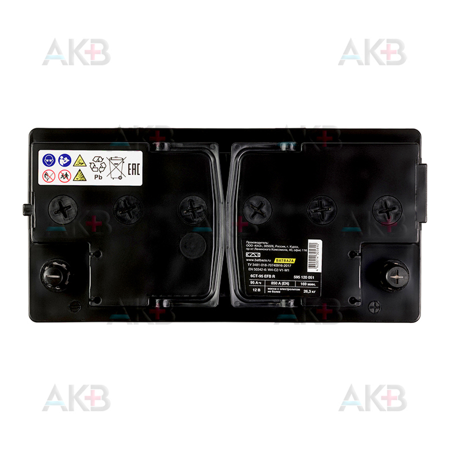 Автомобильный аккумулятор Forse EFB 95 Ач Ач 850A обр. пол. (353x175x190) 6CT-95 VLR (0)