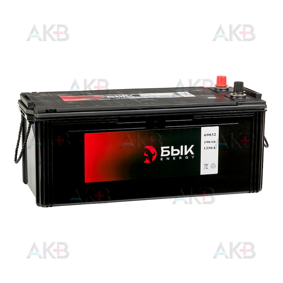 Автомобильный аккумулятор БЫК Energy 69032 190Ah 1250A прям. пол. (506х220х223)