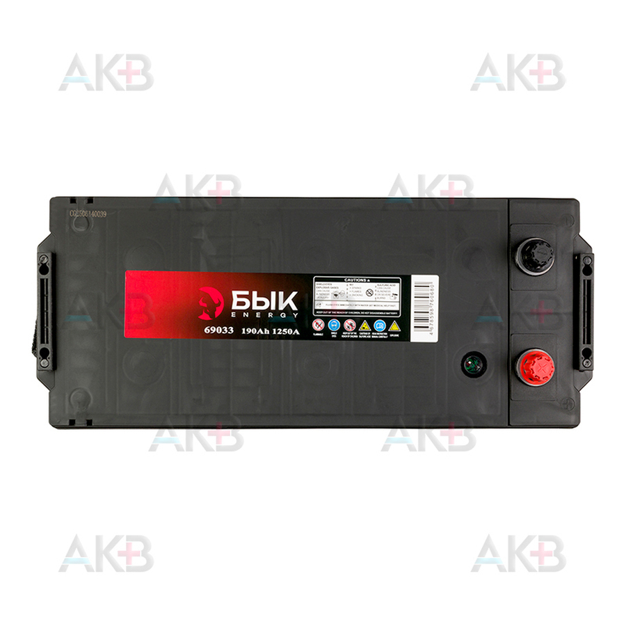 Автомобильный аккумулятор БЫК Energy 69033 190Ah 1250A обр. пол. (506х220х223)