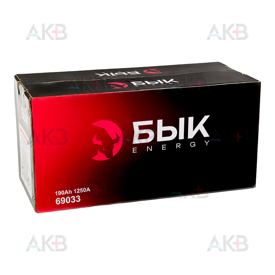 Автомобильный аккумулятор БЫК Energy 69033 190Ah 1250A обр. пол. (506х220х223)