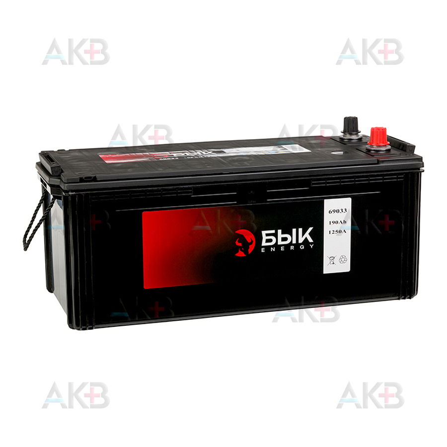Автомобильный аккумулятор БЫК Energy 69033 190Ah 1250A обр. пол. (506х220х223)