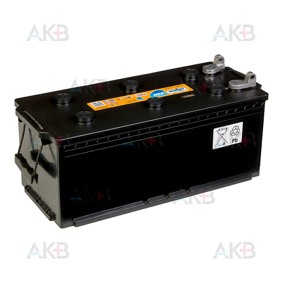 Автомобильный аккумулятор Аком 220 Ач обр. пол. 1350А (513x215x223) клеммы под болт