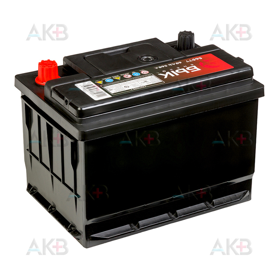 Автомобильный аккумулятор БЫК Energy 56577 60Ah 560A обр. пол. (242x175x175) низкий