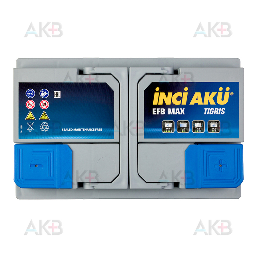 Автомобильный аккумулятор INCI AKU START-STOP EFB MAX TIGRIS 75 Ач 730A обр. пол. (278x175x190)