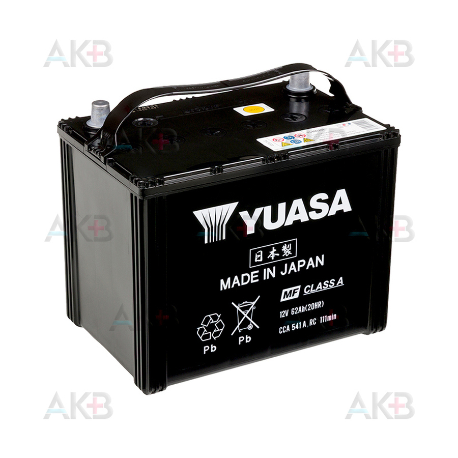 Автомобильный аккумулятор YUASA Y5 80D26R 62Ah 541A прям. пол. (260x173x225) Made in Japan