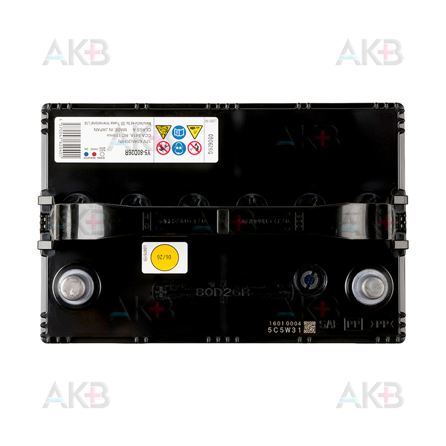 Автомобильный аккумулятор YUASA Y5 80D26R 62Ah 541A прям. пол. (260x173x225) Made in Japan