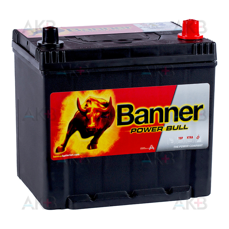 Автомобильный аккумулятор BANNER Power Bull ASIA (60 62) 60R 510A 233x173x225
