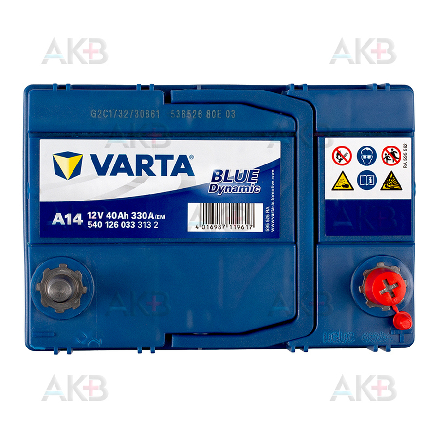 Купить Автомобильный аккумулятор Varta Blue Dynamic A14 40R 330A