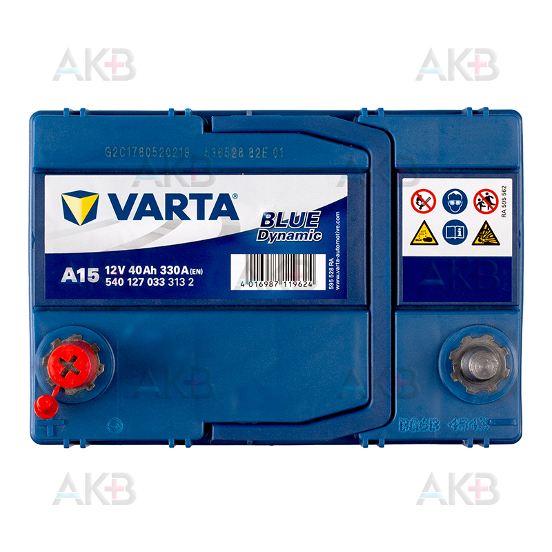 Batterie Blue Dynamic Varta A15 12V 40ah 330A 540127033 187x140x227mm