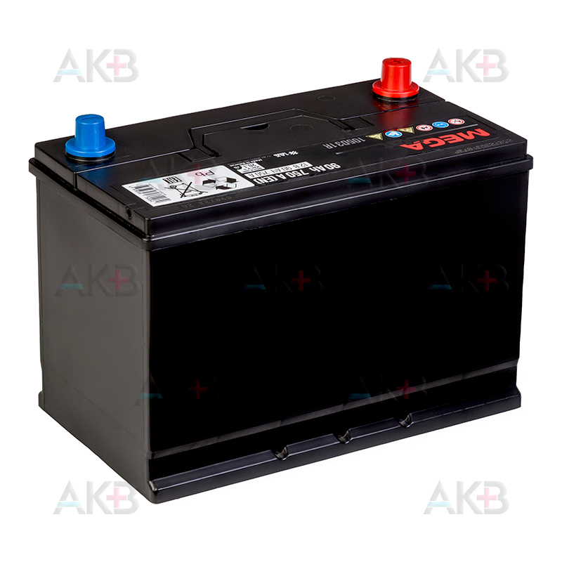 Купить Автомобильный аккумулятор MEGA START 105D31R 90Ah 750A прям. пол ...