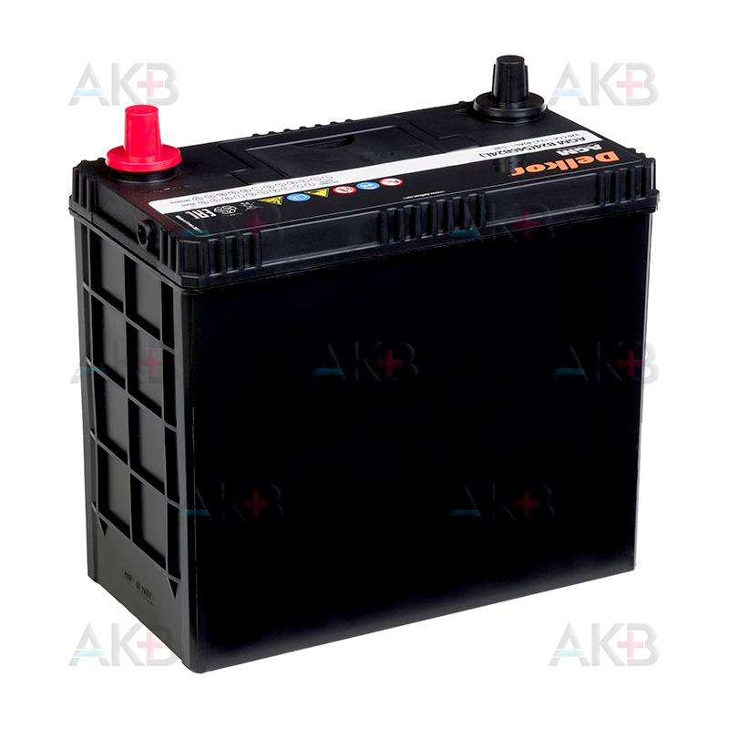 Аккумулятор Delkor AGM S46B24L 45 Ач 370A обр. пол. (189x129x225) узкие ...