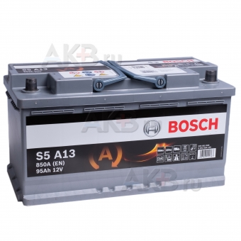 Автомобильный аккумулятор Bosch S5 AGM Start-stop 95R (850A 353x175x190) A13