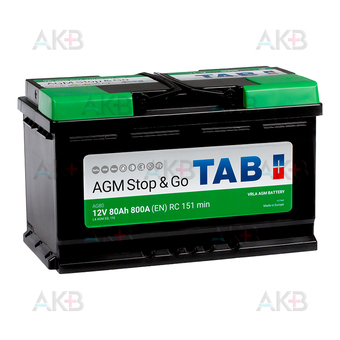 Tab AGM Stop-n-Go 80R (800A 315x175x190) 213080