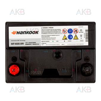 Автомобильный аккумулятор Hankook 46B19R (40L 370 187x127x227). Фото 1